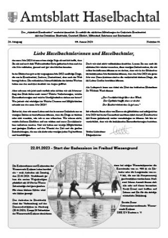 Amtsblatt Haselbachtal 01/2023